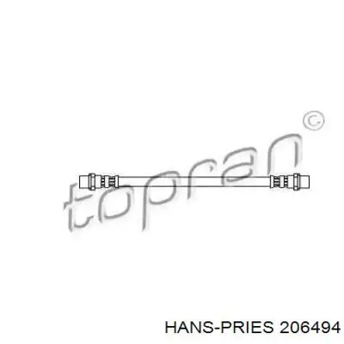 Задний тормозной шланг 206494 Hans Pries (Topran)