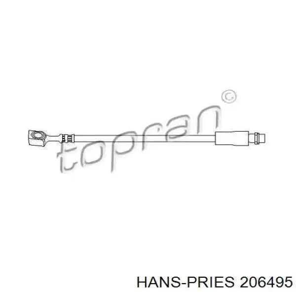 Шланг тормозной передний 206495 Hans Pries (Topran)