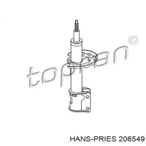 Амортизатор передний левый 206549 Hans Pries (Topran)