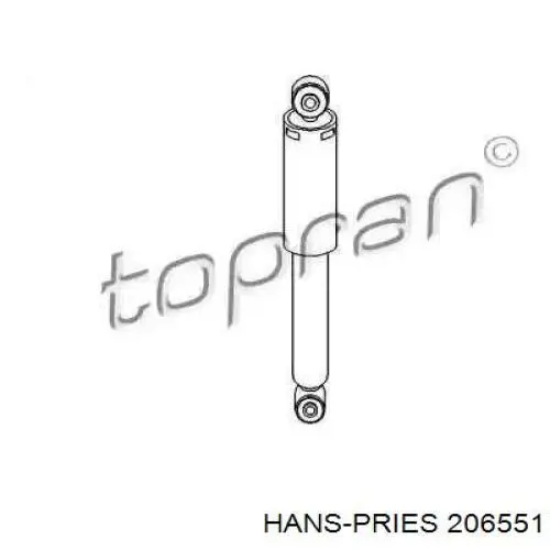 Амортизатор задний 206551 Hans Pries (Topran)