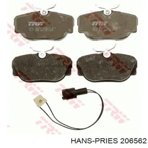 206562 Hans Pries (Topran) Задняя подушка двигателя