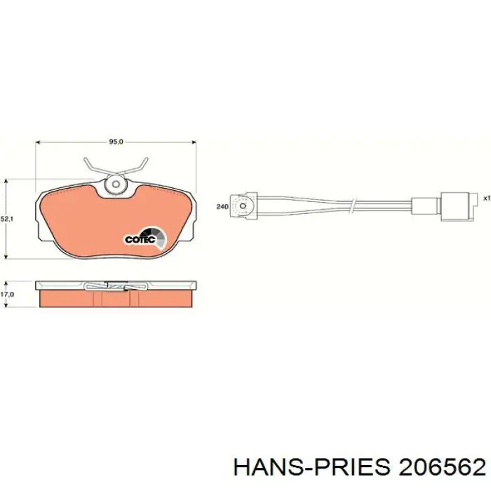 Задняя опора двигателя Hans Pries (Topran) 206562 цена, от 33.93 USD