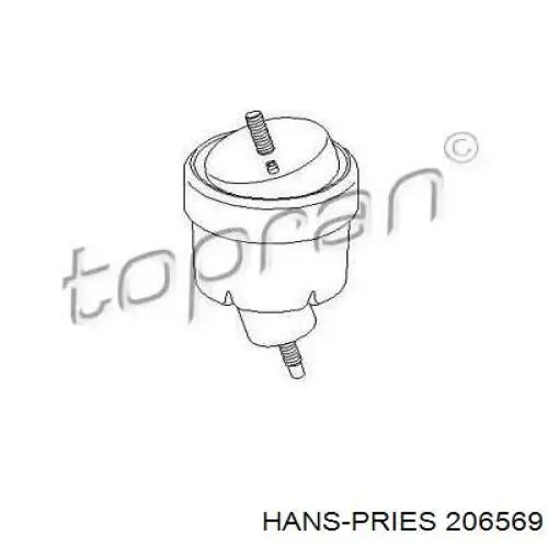 Левая подушка двигателя 206569 Hans Pries (Topran)