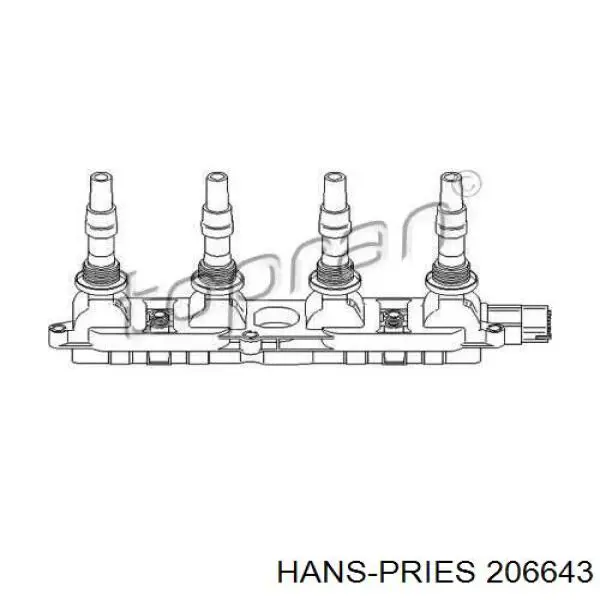 Катушка зажигания 206643 Hans Pries (Topran)