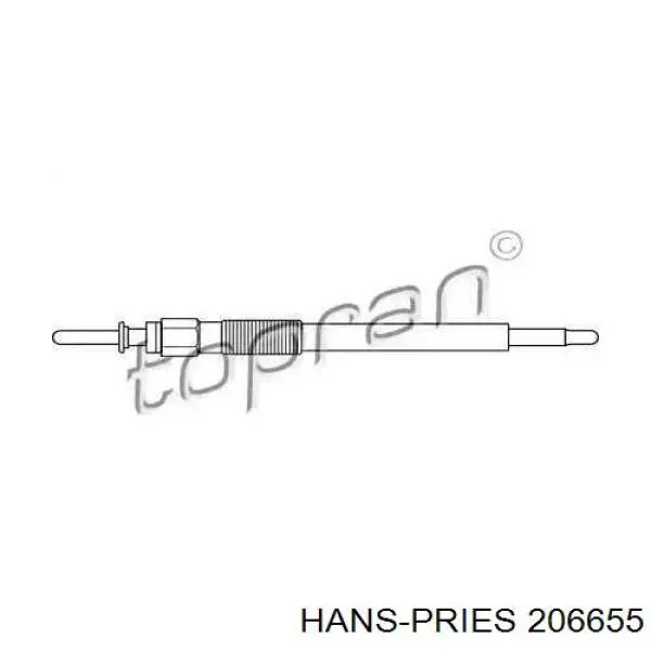 Свечи накала 206655 Hans Pries (Topran)