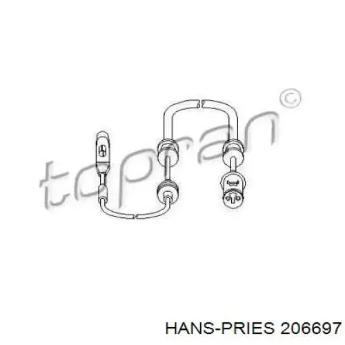 206 697 Hans Pries (Topran) датчик износа тормозных колодок передний