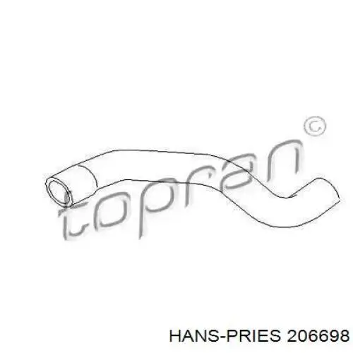 Купить 206698 Hans Pries (Topran) Шланг радиатора охлаждения нижний