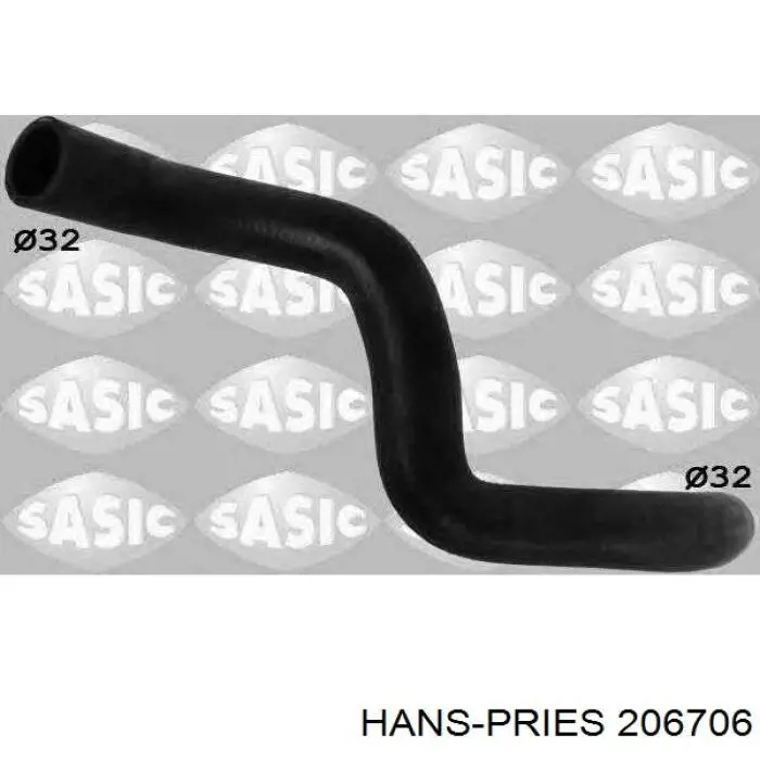 Нижний патрубок радиатора Hans Pries (Topran) 206706