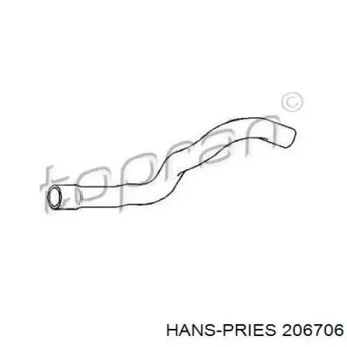 Нижний шлаг радиатора охлаждения 206706 Hans Pries (Topran)