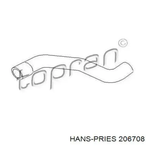 206 708 Hans Pries (Topran) шланг (патрубок радиатора охлаждения нижний)