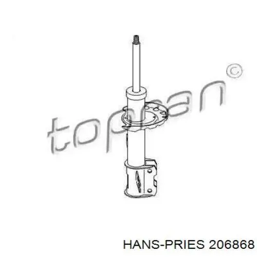 Амортизатор передний левый 206868 Hans Pries (Topran)