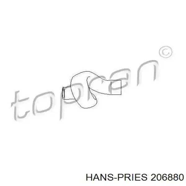206880 Hans Pries (Topran) шланг (патрубок радиатора охлаждения верхний)