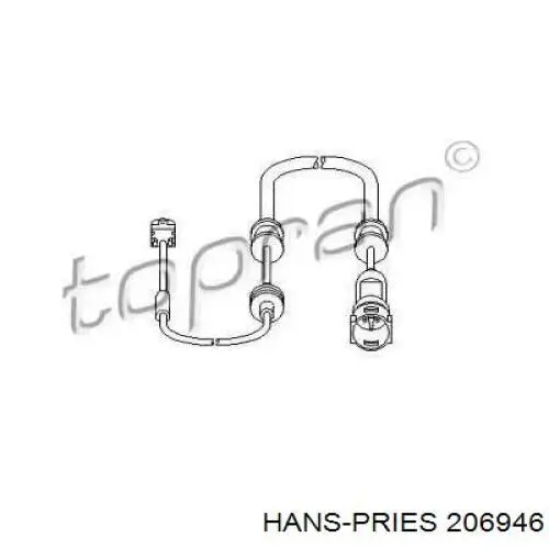 Датчик износа тормозных колодок передний левый 206946 Hans Pries (Topran)