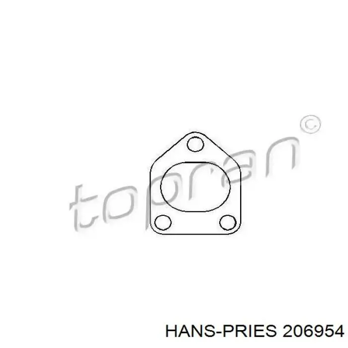 206954 Hans Pries (Topran) прокладка турбины выхлопных газов, впуск