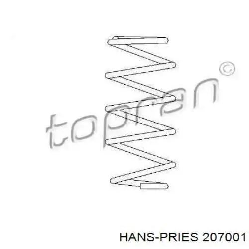 Передняя пружина 207001 Hans Pries (Topran)