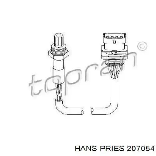 Датчик кислорода после катализатора 207054 Hans Pries (Topran)