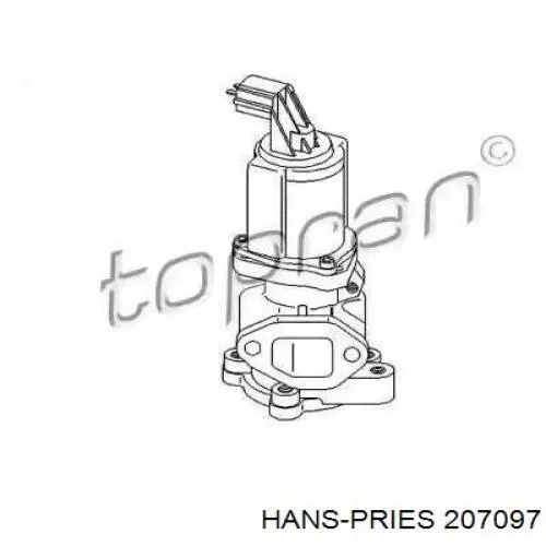 Клапан ЕГР 207097 Hans Pries (Topran)