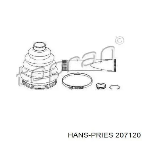 Пыльник ШРУСа наружный 207120 Hans Pries (Topran)