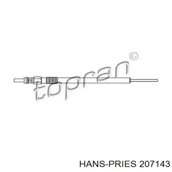 Свечи накала 207143 Hans Pries (Topran)