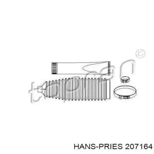 Пыльник рулевой рейки 207164 Hans Pries (Topran)