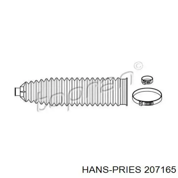 Пыльник рулевой рейки 207165 Hans Pries (Topran)