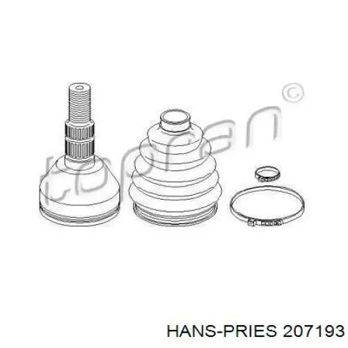 ШРУС наружный передний 207193 Hans Pries (Topran)