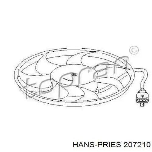 Электровентилятор охлаждения 207210 Hans Pries (Topran)