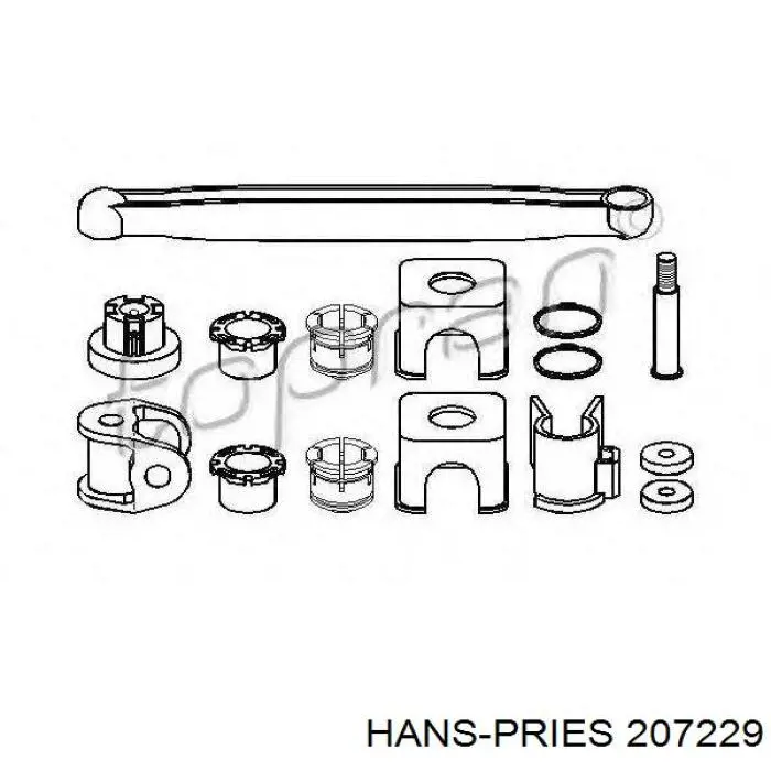 Купить 207229 Hans Pries (Topran) Кронштейн кулисы КПП