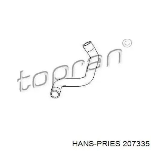 Нижний шлаг радиатора охлаждения 207335 Hans Pries (Topran)