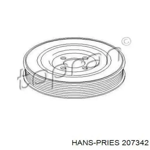 Шкив коленвала 207342 Hans Pries (Topran)