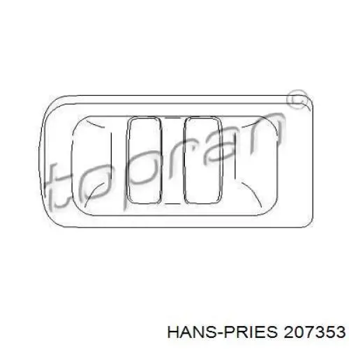 Ручка боковой двери наружная правая 207353 Hans Pries (Topran)