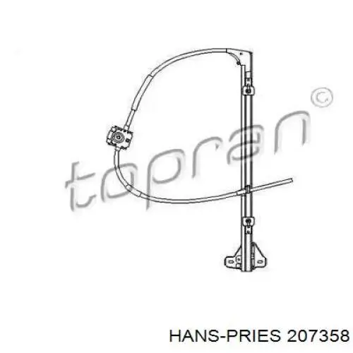 207358 Hans Pries (Topran) механизм стеклоподъемника двери передней правой