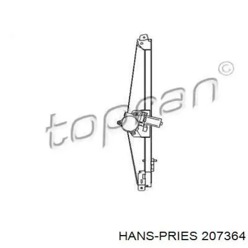 207364 Hans Pries (Topran) механизм стеклоподъемника двери передней правой