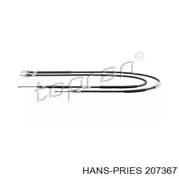 Трос ручного тормоза промежуточный 207367 Hans Pries (Topran)