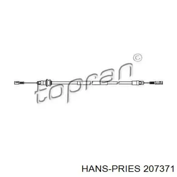 Передний трос ручника 207371 Hans Pries (Topran)