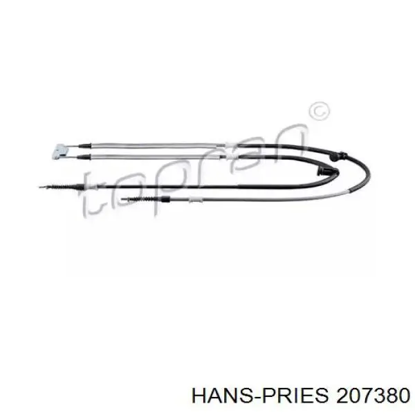 Задний трос ручника 207380 Hans Pries (Topran)