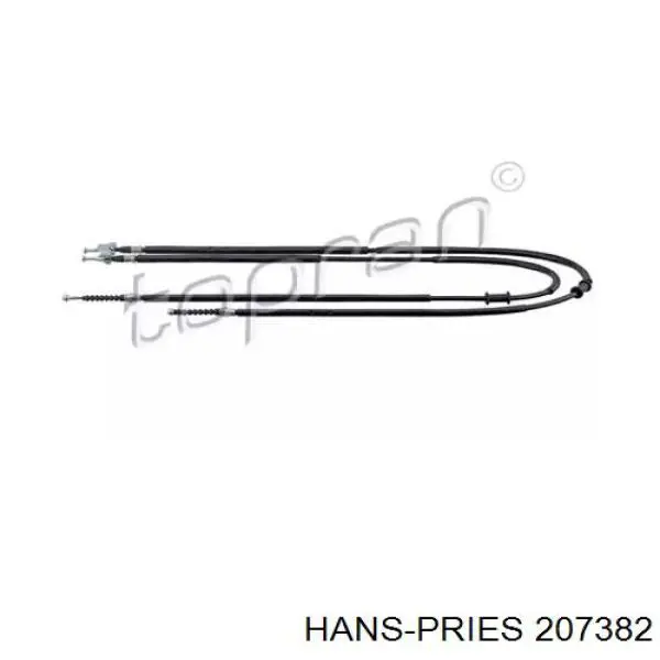 Задний трос ручника 207382 Hans Pries (Topran)