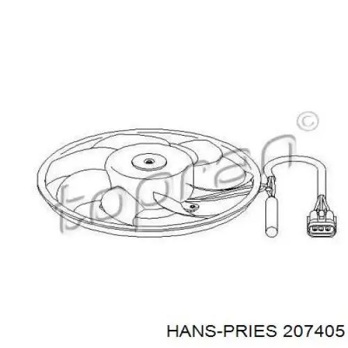 Электровентилятор охлаждения 207405 Hans Pries (Topran)