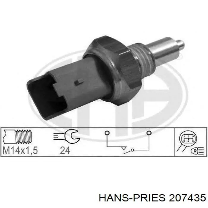 207435 Hans Pries (Topran) Датчик включения фонарей заднего хода