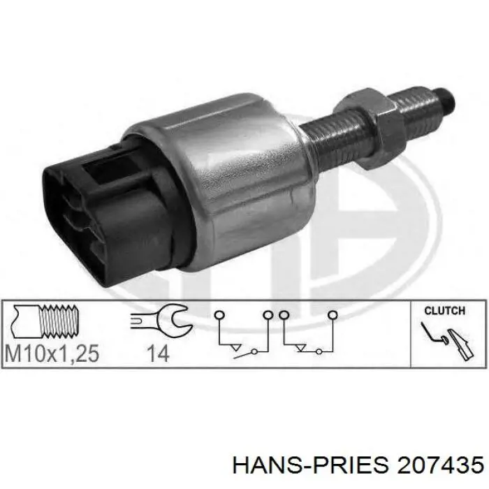 Купить 207435 Hans Pries (Topran) Датчик света заднего хода
