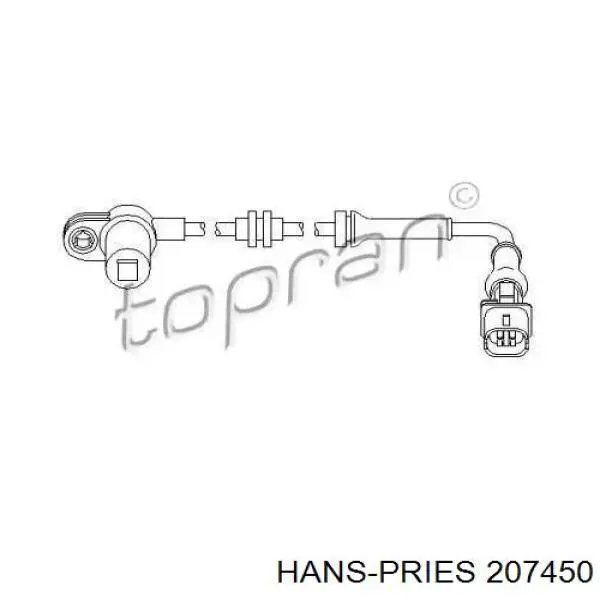 Датчик АБС (ABS) передний 207450 Hans Pries (Topran)