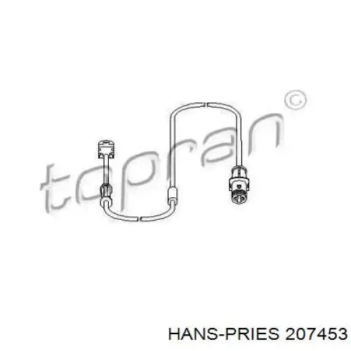 207 453 Hans Pries (Topran) датчик износа тормозных колодок передний