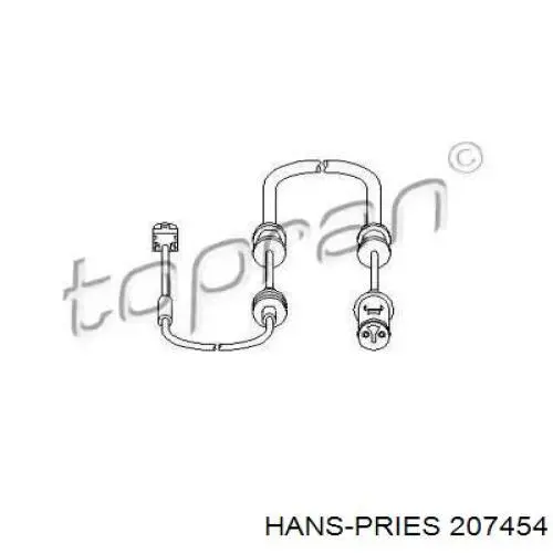 207 454 Hans Pries (Topran) датчик износа тормозных колодок передний