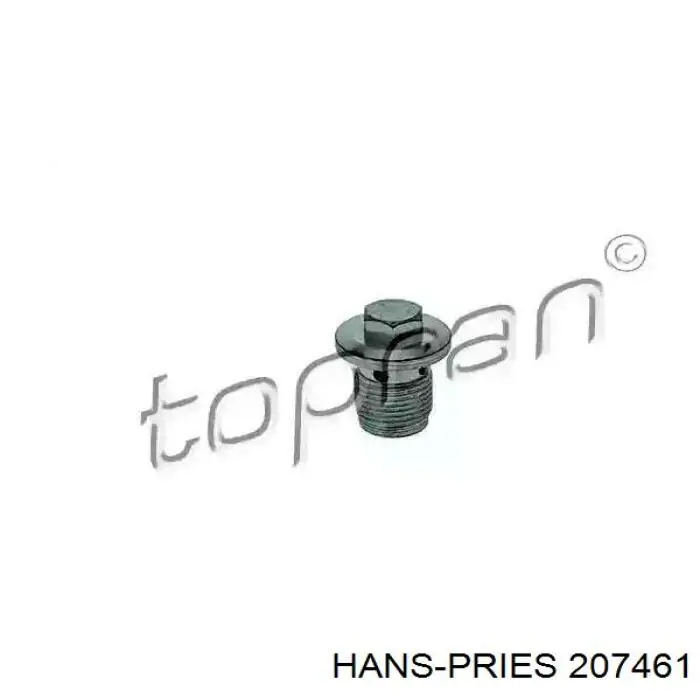 207461 Hans Pries (Topran) tampão de panela de motor