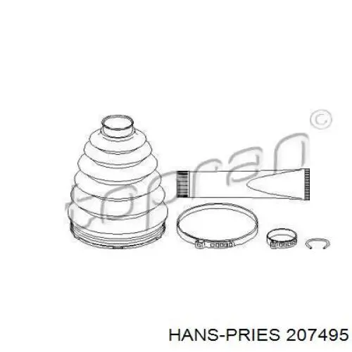 Пыльник ШРУСа наружный 207495 Hans Pries (Topran)