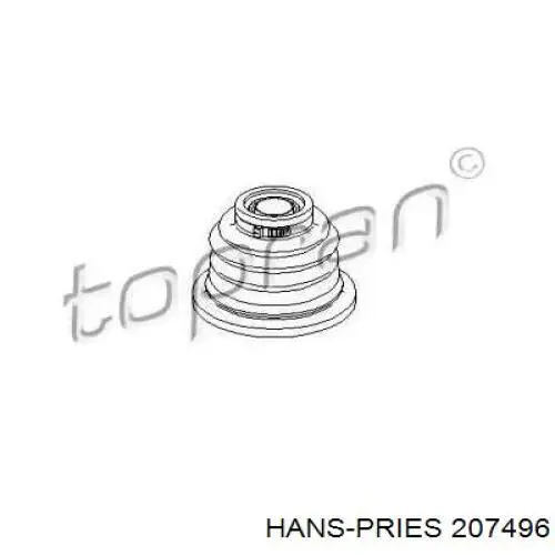Пыльник ШРУСа передней полуоси внутренний левый 207496 Hans Pries (Topran)
