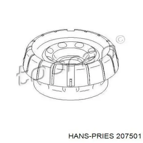 Опора амортизатора переднего 207501 Hans Pries (Topran)