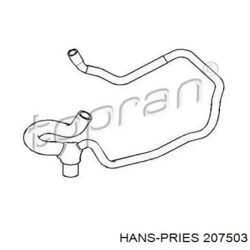 Нижний шлаг радиатора охлаждения 207503 Hans Pries (Topran)