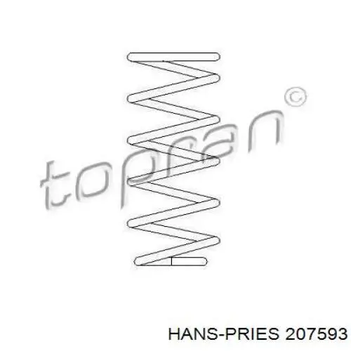 Передняя пружина 207593 Hans Pries (Topran)