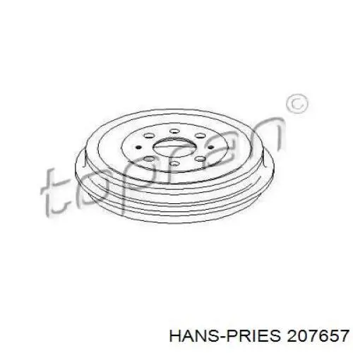 Тормозной барабан 207657 Hans Pries (Topran)